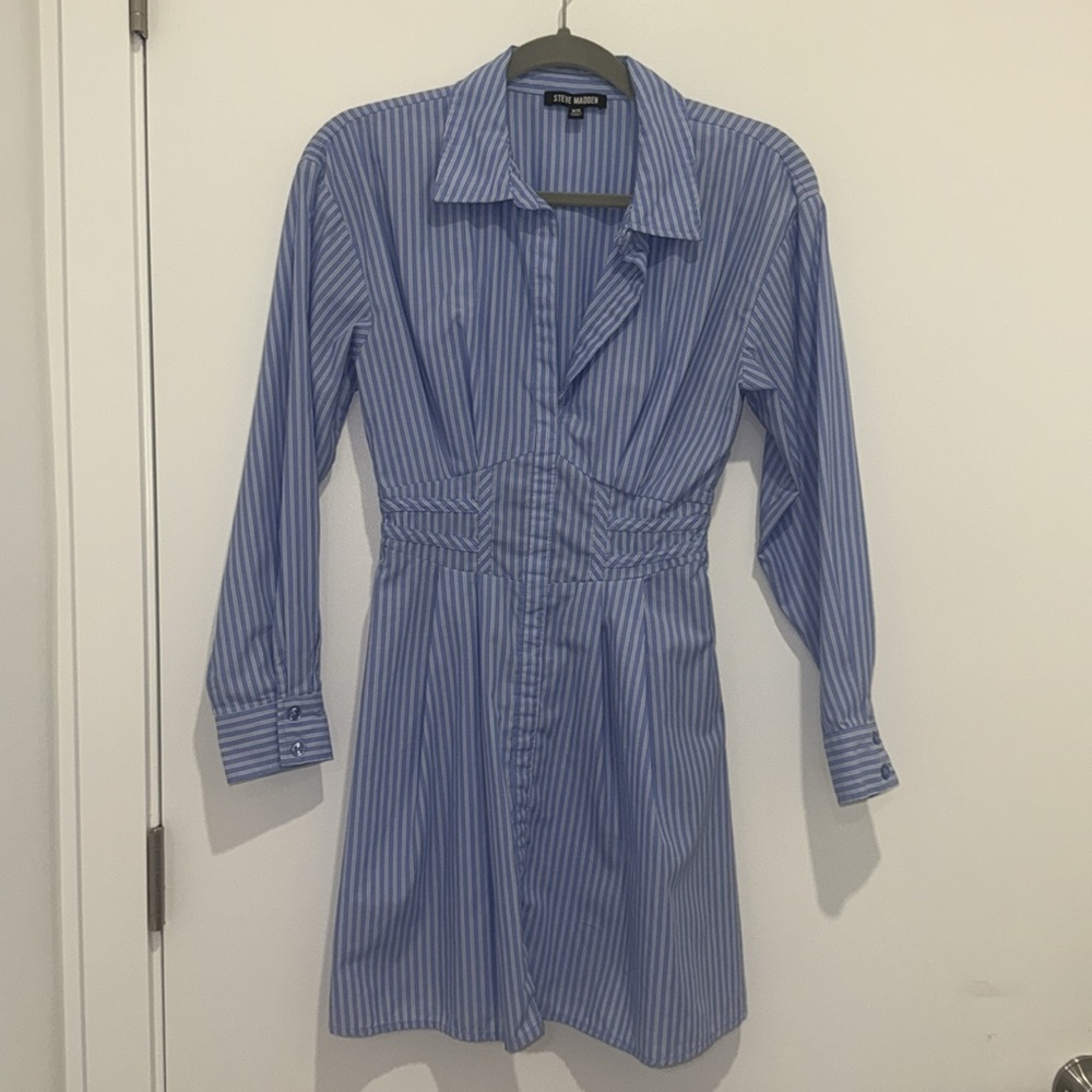 Steve Madden blue collared dress XS